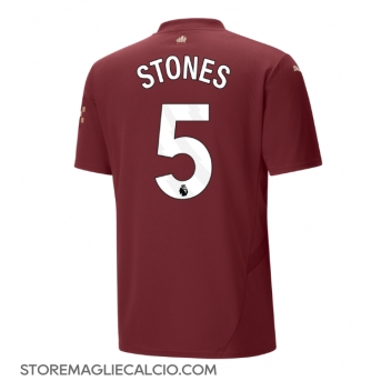 Manchester City John Stones #5 Maglia Gara Terza Repliche 2024-25 Maniche Corte